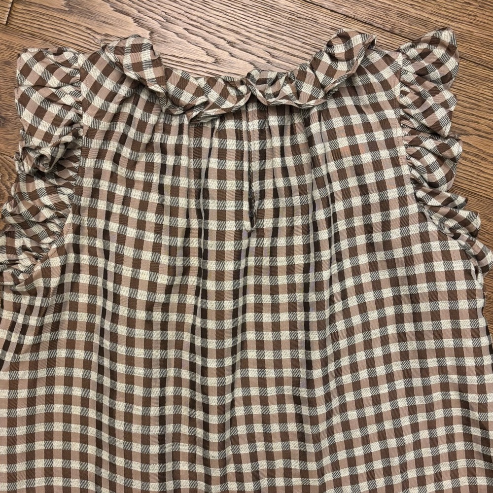 CHRISTY LYNN Aurelie Top - Gingham Bronze - Picture 11 of 12